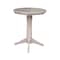 International Concepts Round 30 in Round Top Pedestal Table, 40.9 inH, Washed Gray Taupe, 30 W, 30 L, 41.9 in H, Wood K09-30RT-27B-6B-2 - alternate 1
